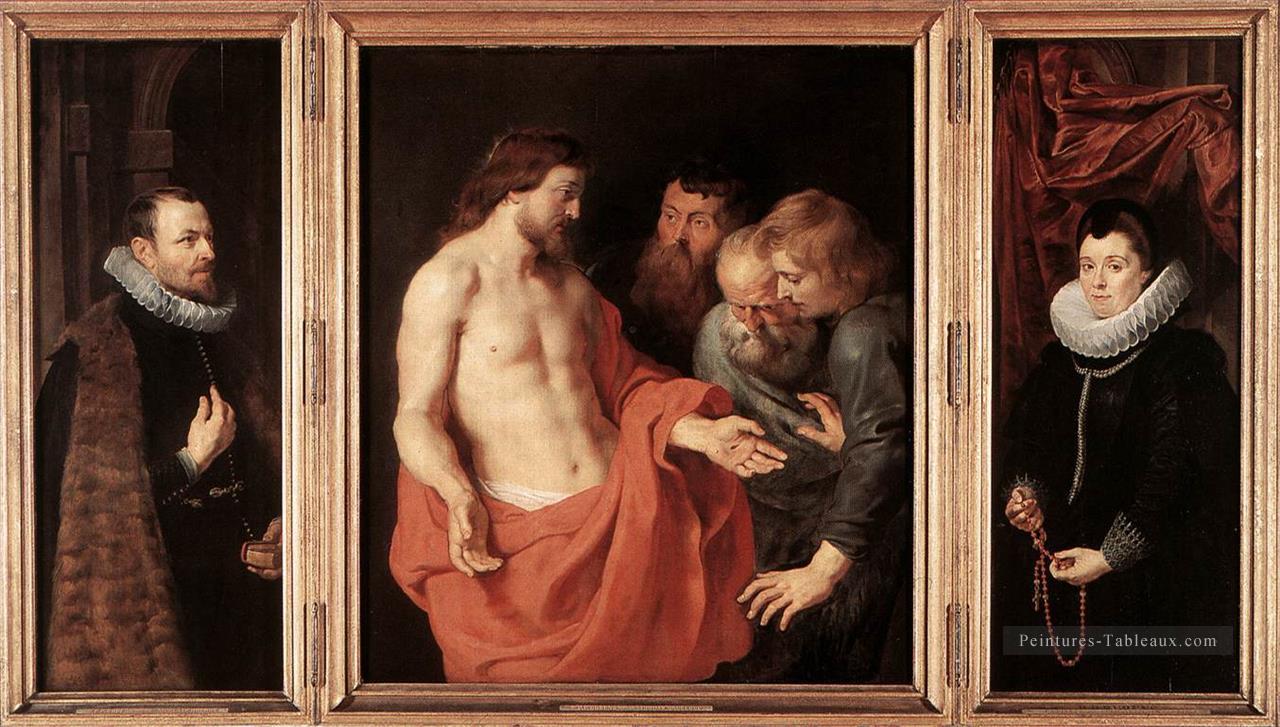 L’incrédulité de St Thomas Baroque Peter Paul Rubens Peintures à l'huile